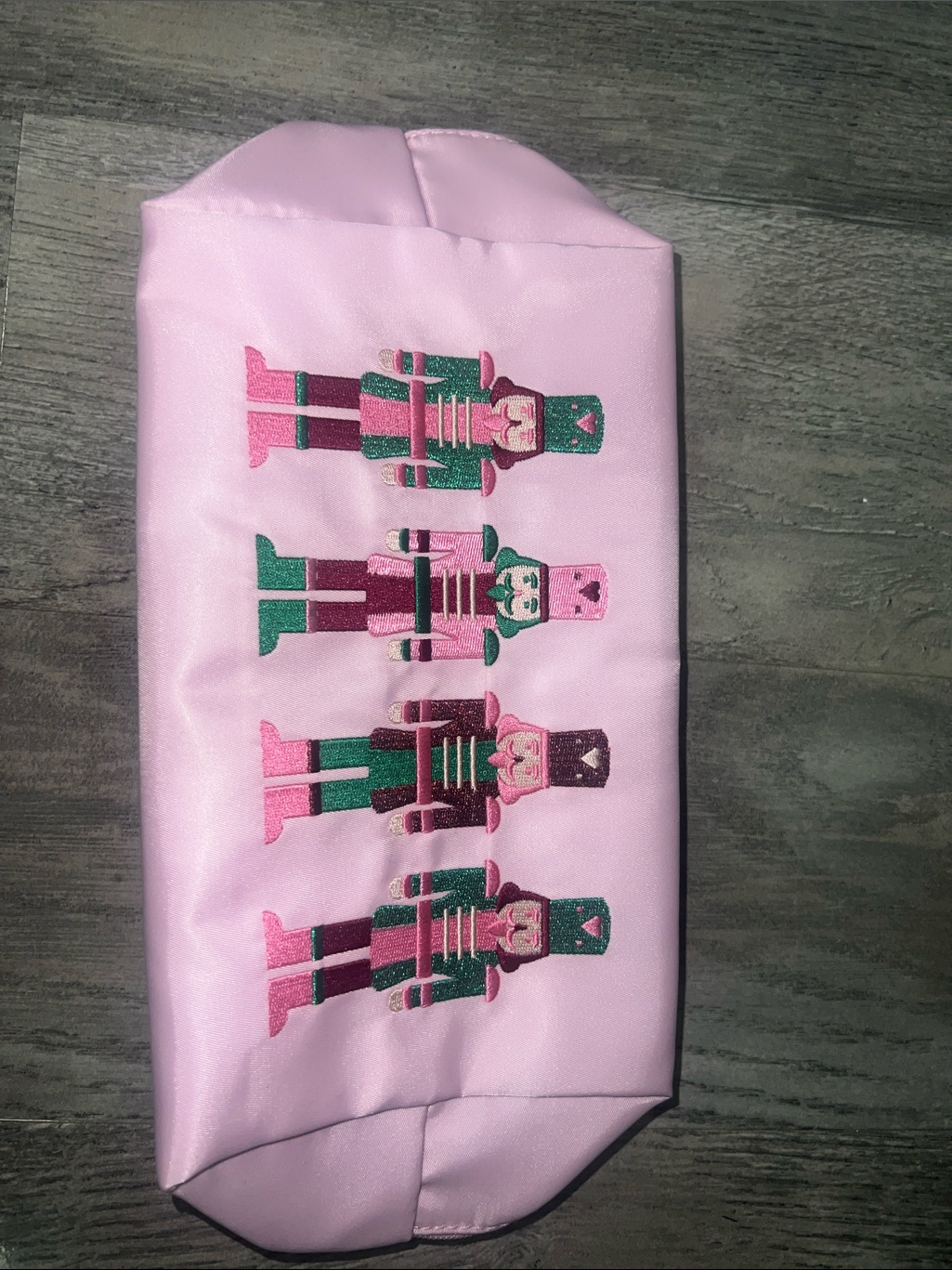Pink Nutcracker Print Cosmetic Bag